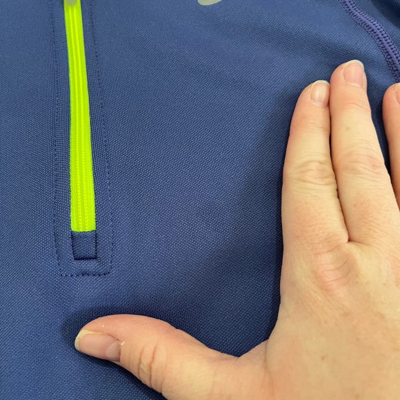 Nike Running Top Womens Size Medium Racer Blue 1/4 Zip Dri Fit Athletic Pullover - Picture 7 of 7